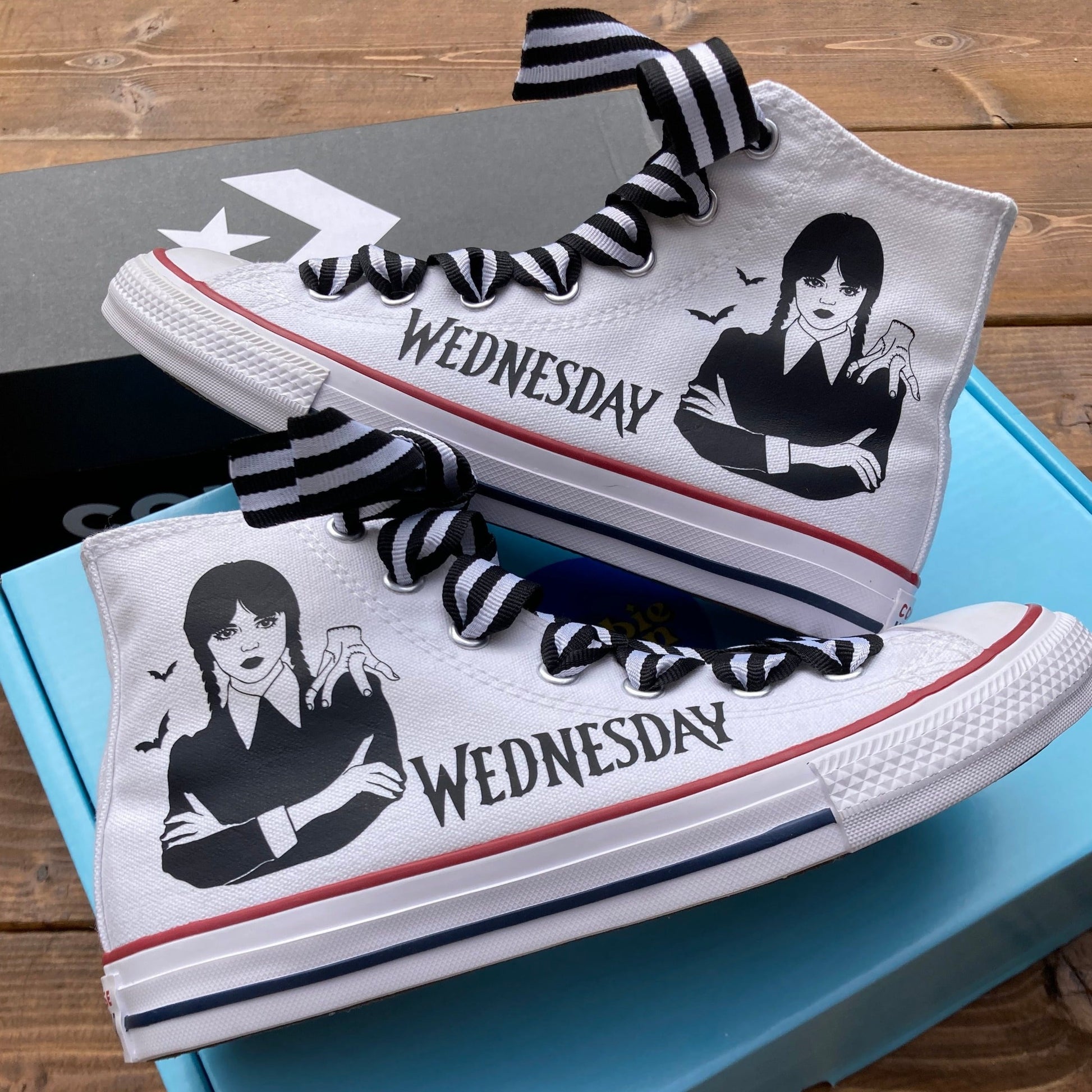 custom wednesday converse sneakers