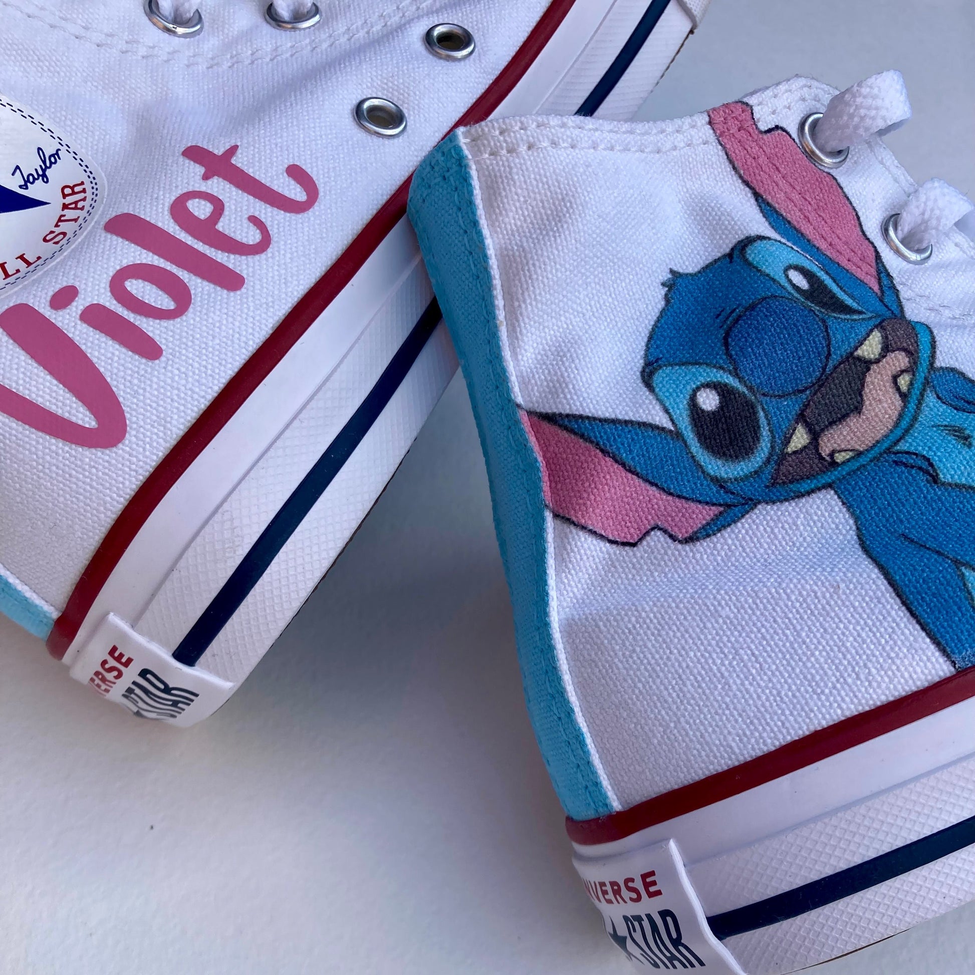 Stitch converse high tops