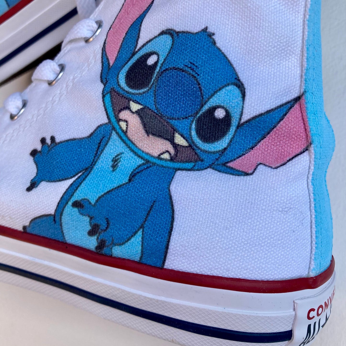 Stitch personalised converse sneakers