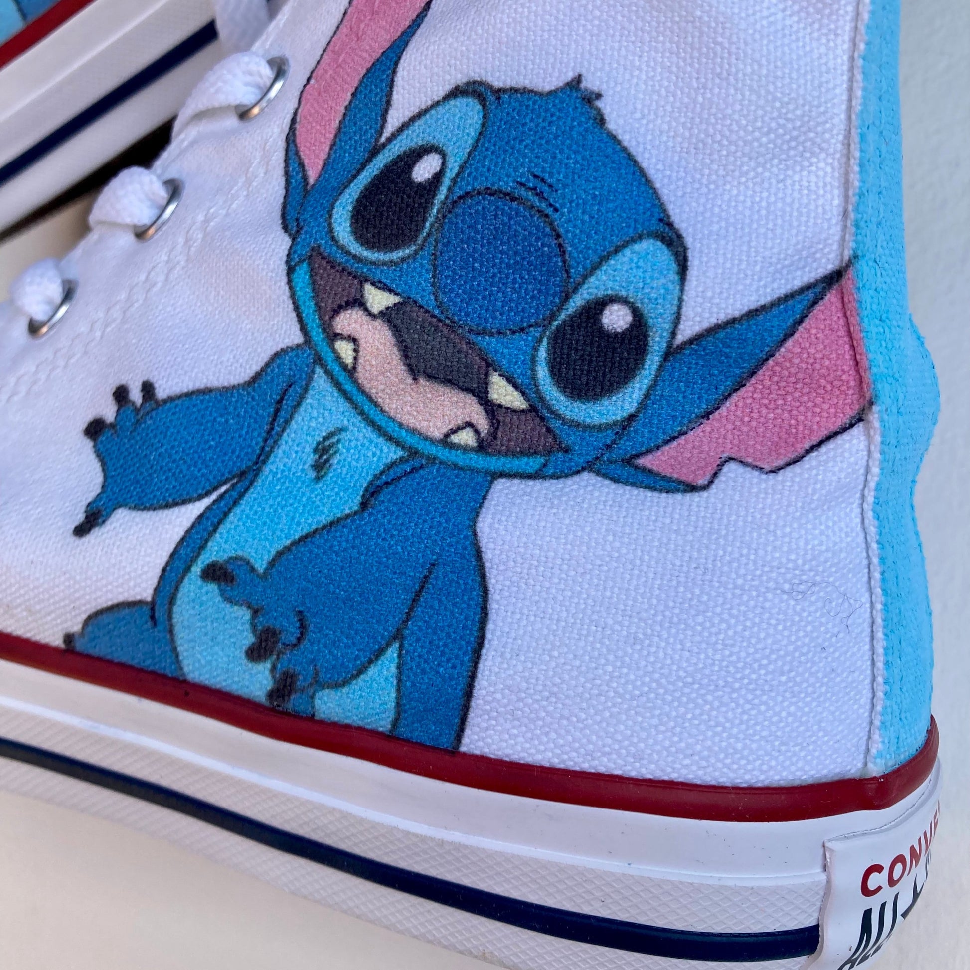 Stitch personalised converse sneakers