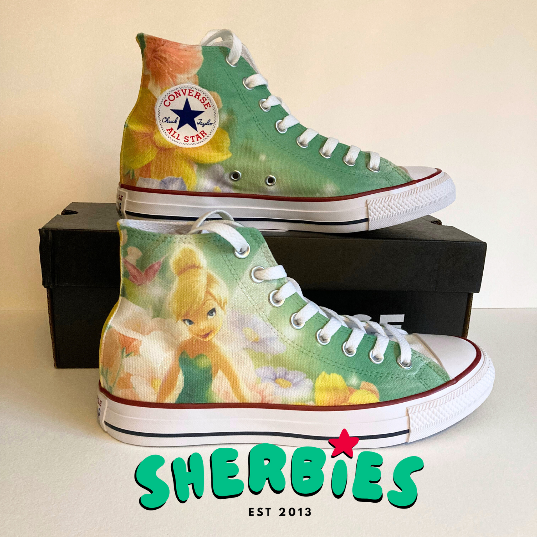 Green Tinkerbell Converse