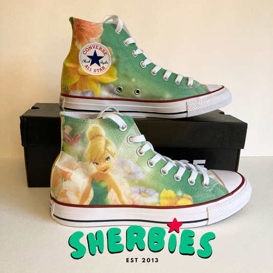 Green Tinkerbell Converse