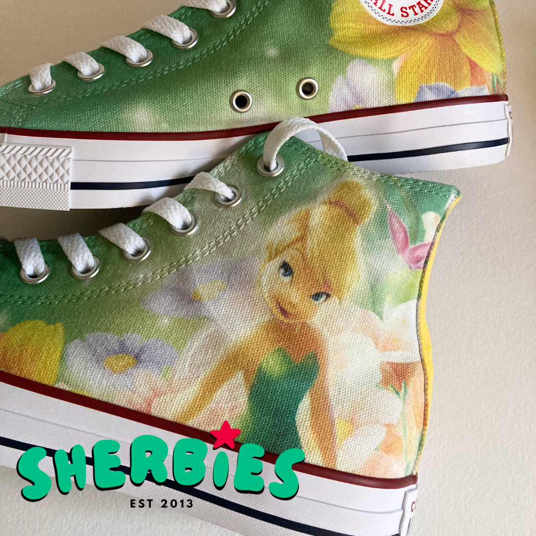 Green Tinkerbell Converse