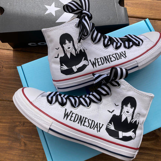 wednesday custom converse shoes for party