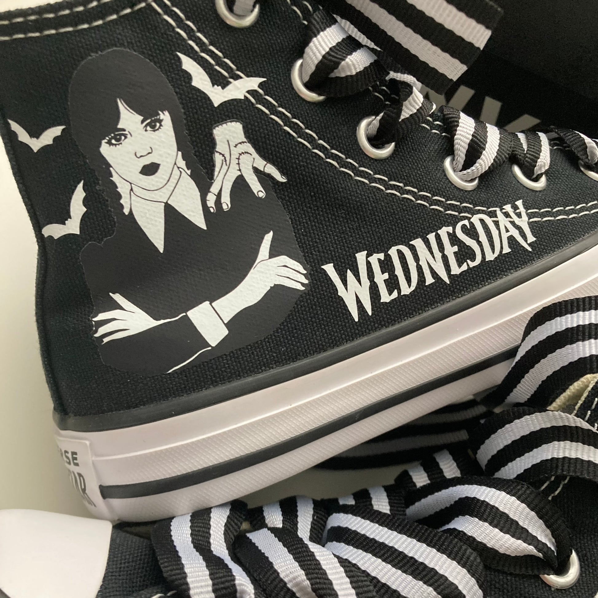 wednesday custom converse boots