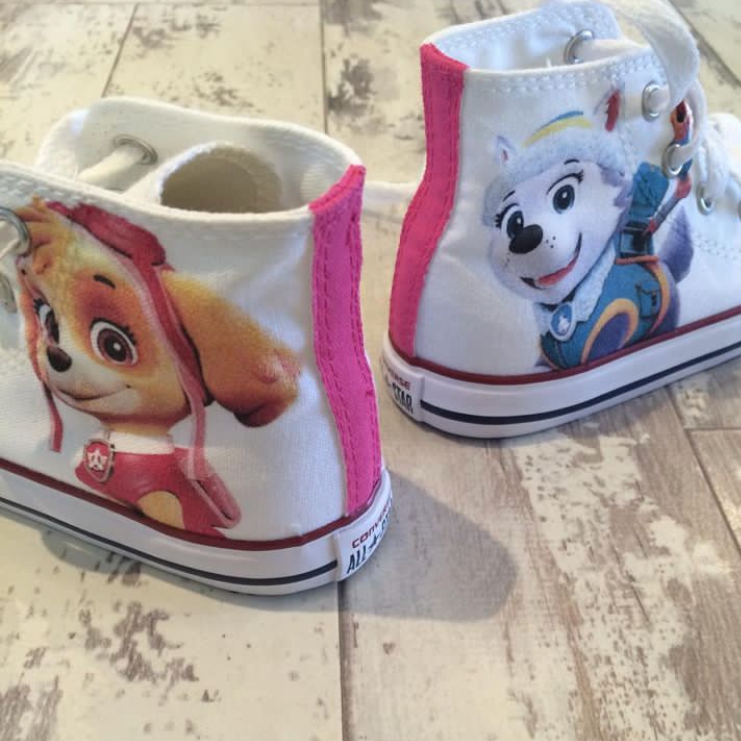 SKYE AND EVEREST PAW PATROL CONVERSE SHOES