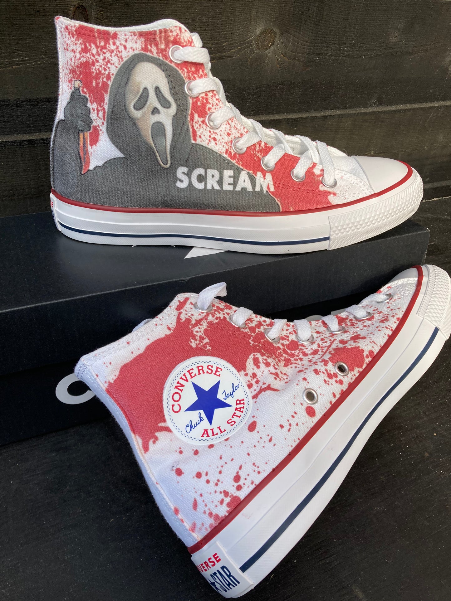 scream custom converse shoes