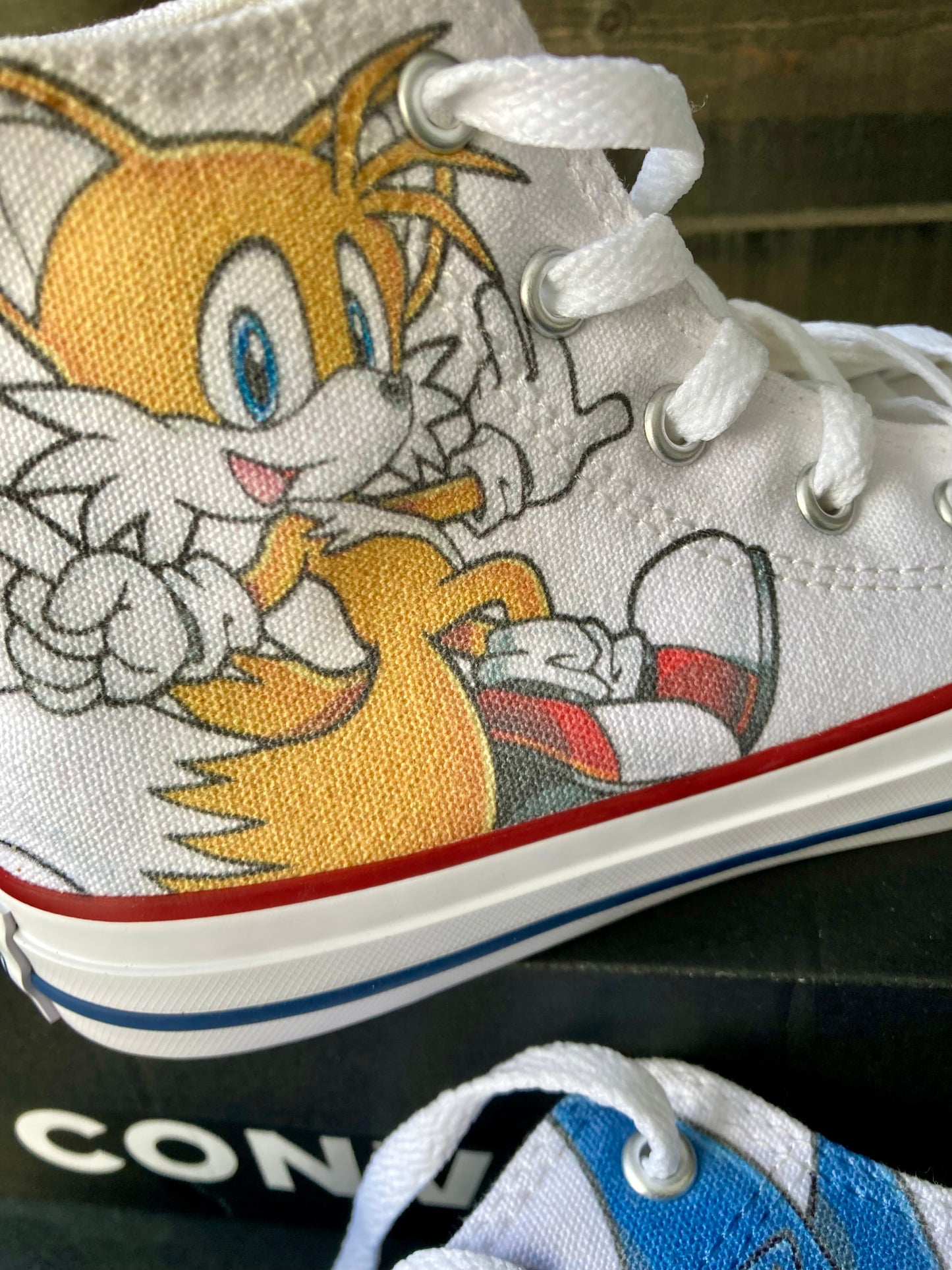 tails custom converse sneakers